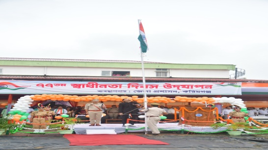 77th Independence Day celebration at the DSA playground  of Karimganj District