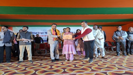 Assam Sanskritik Mahasangram LAC Level Competition for Patharkandi Constituency was held on 18th and 19th Dec 2023. Hon'ble MLA & Chairman LAC level Committee, Patharkandi Shri Krishnendu Paul, Shri Mridul Yadav, IAS, District Commissioner, Smti Priyanka Yumnam, ACS Asstt Commissioner and CDO i/c, BDO i/c Lowairpoa, GP Secretaries, PRI members, participants and locals were present in the event. All the participants beautifully displayed their performance making the event a grand celebration of art and cultu