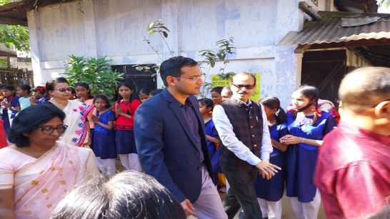 DC Karimganj laid the foundation stone regarding PM-SHRI Scheme at MMMC Girl School in the presence of IS, SMDC President, Principal and other public officials on 28th Dec 2023.