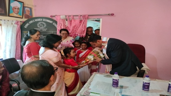 DC Karimganj laid the foundation stone regarding PM-SHRI Scheme at MMMC Girl School in the presence of IS, SMDC President, Principal and other public officials on 28th Dec 2023.